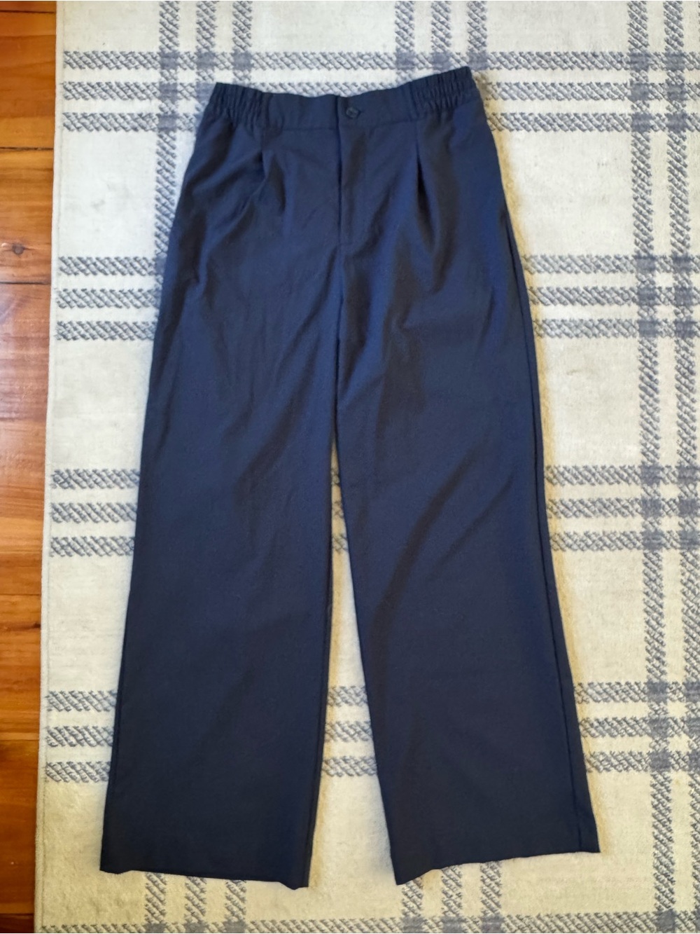 Beyond Yoga Status Wide Leg Trouser in Nocturnal Navy
